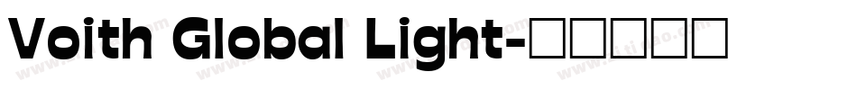 Voith Global Light字体转换